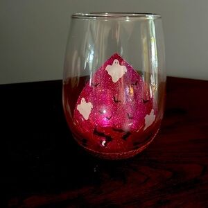 Peek a boo Halloween wine glass